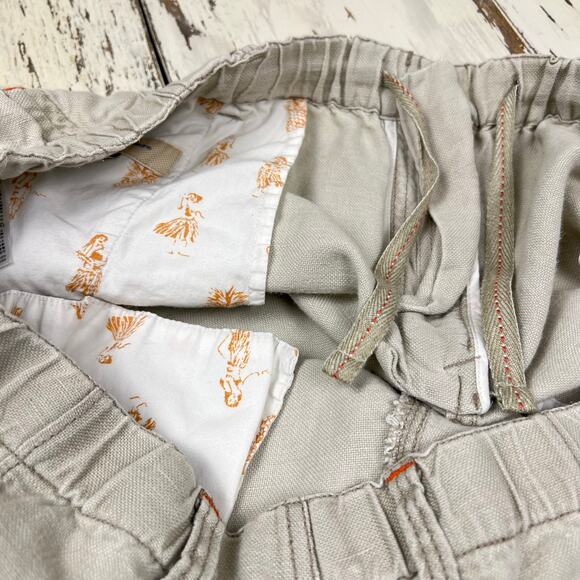 Tommy Bahama Linen shorts men’s XXL cargo elastic waste w/ a drawstring, pockets - Picture 8 of 9